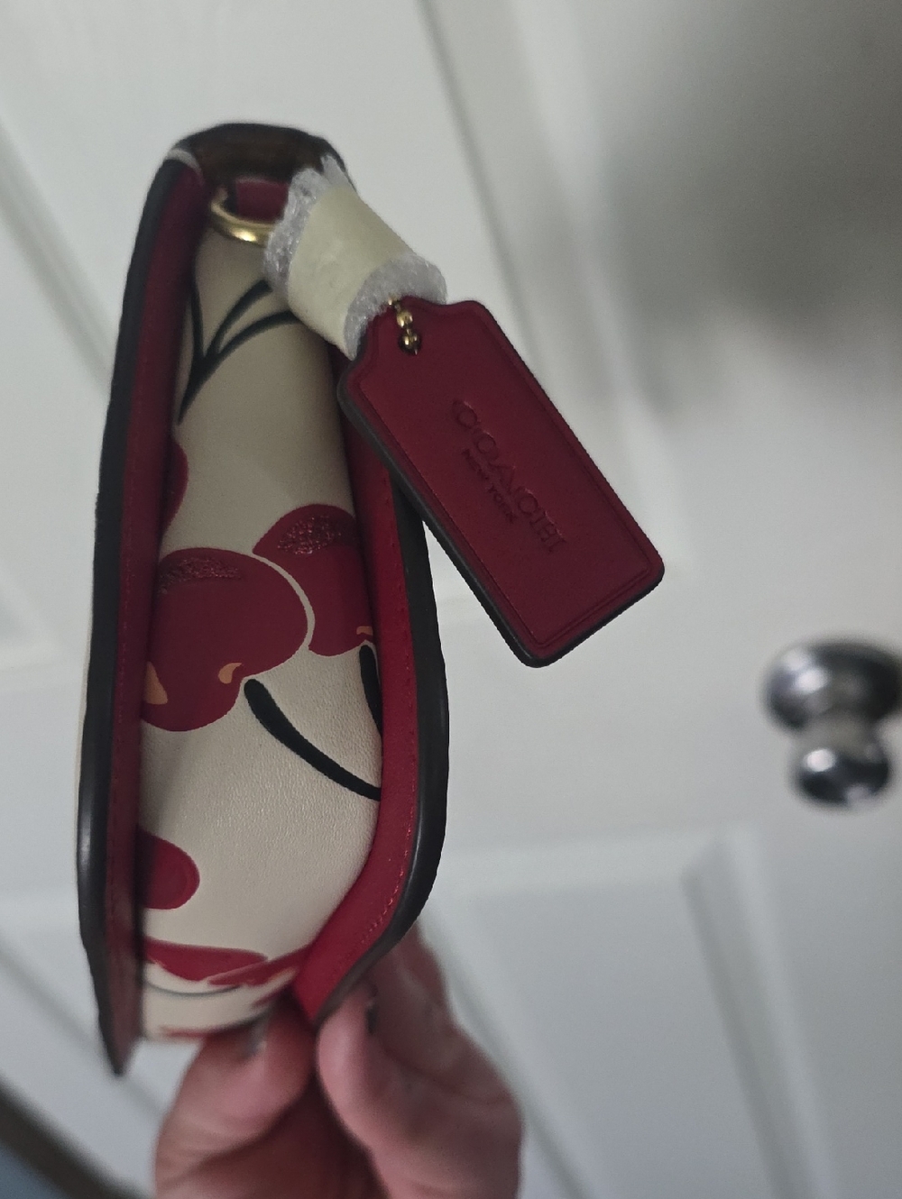 Coach Penn Shoulder Bag with Cherry Print - Picture 4 of 11